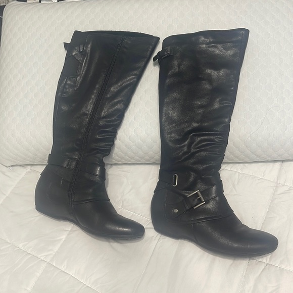 bare trap knee high boots